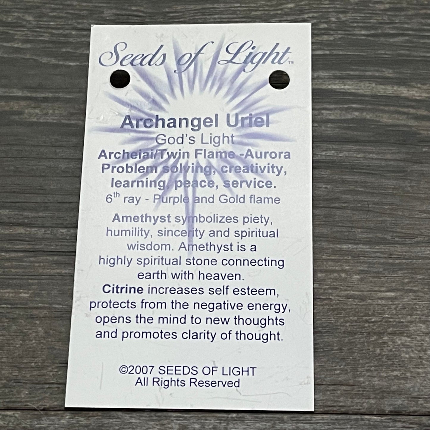 Archangel Uriel Pendant 2 - Healing Stone Beings