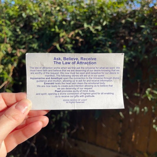 Ask, Believe, Receive - The Law of Attraction Wand - Healing Stone Beings