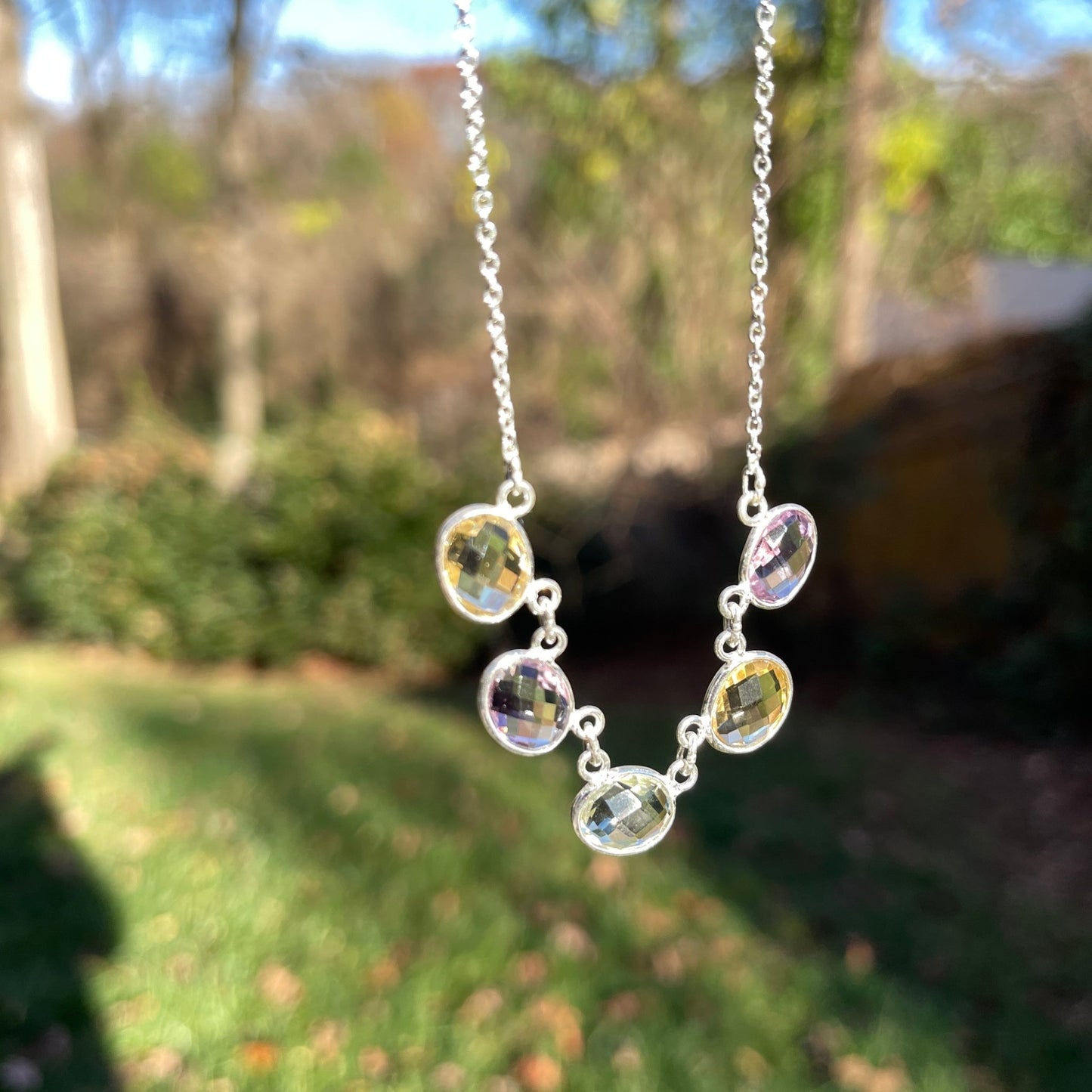 Faceted Gemstone Necklace - Moonstone - Healing Stone Beings