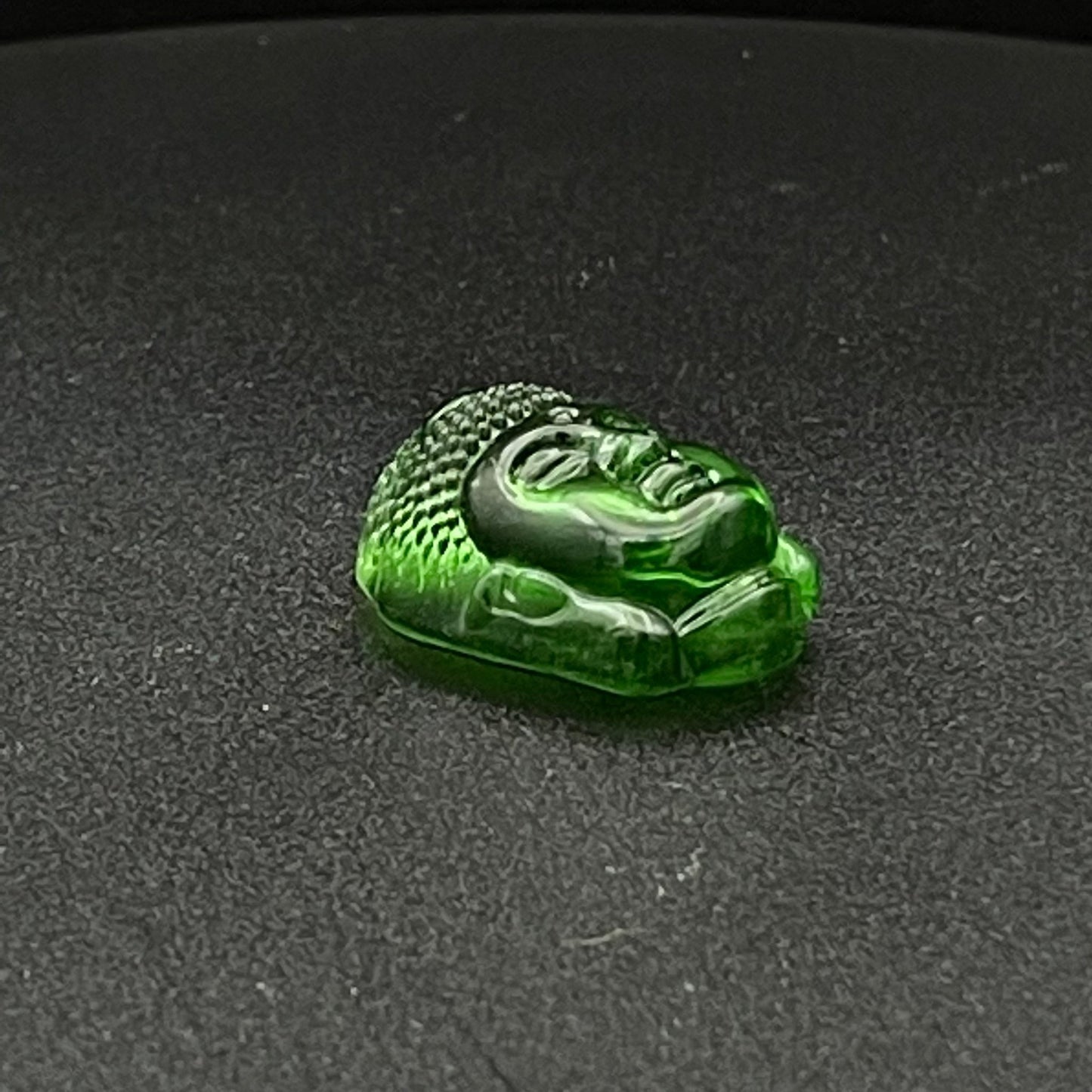 Green Obsidian Buddha Head - Healing Stone Beings