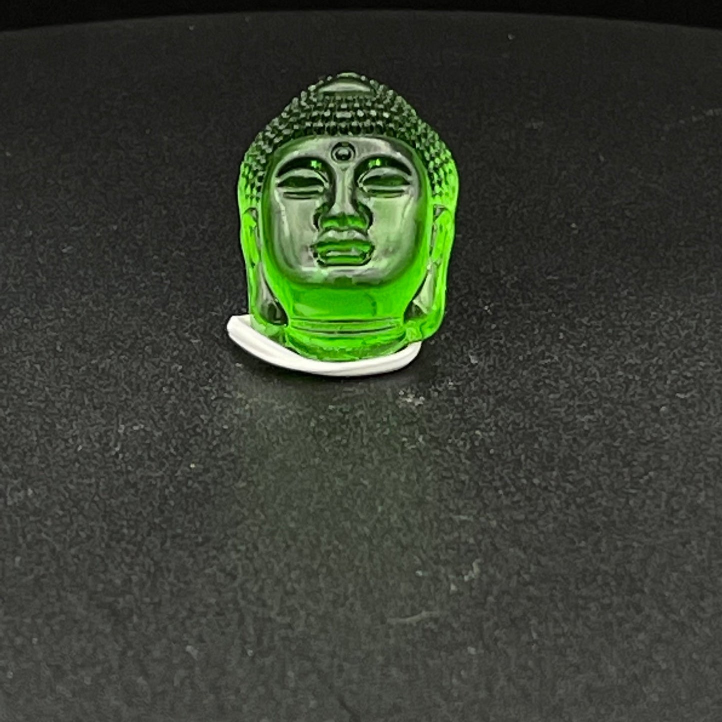 Green Obsidian Buddha Head - Healing Stone Beings