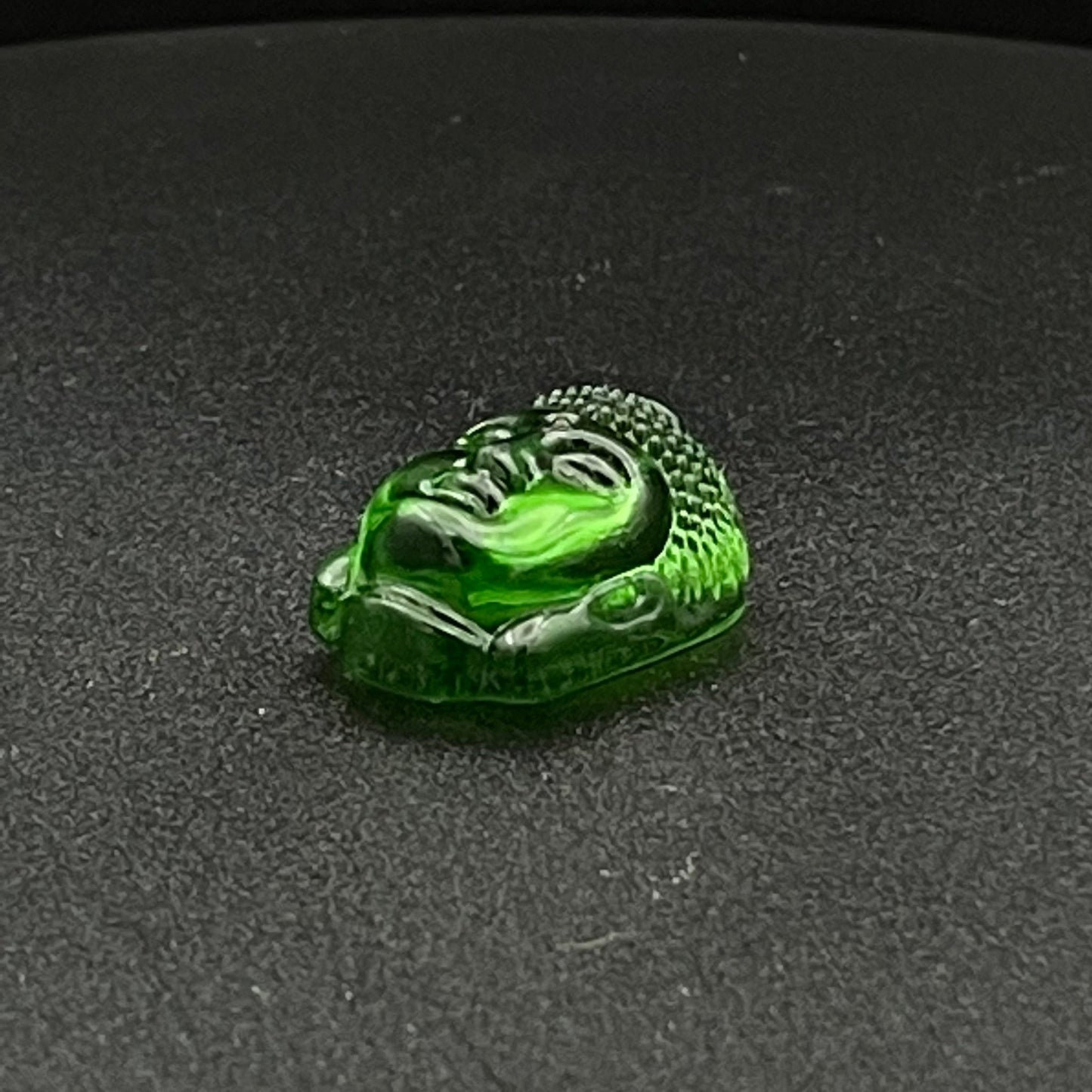 Green Obsidian Buddha Head - Healing Stone Beings