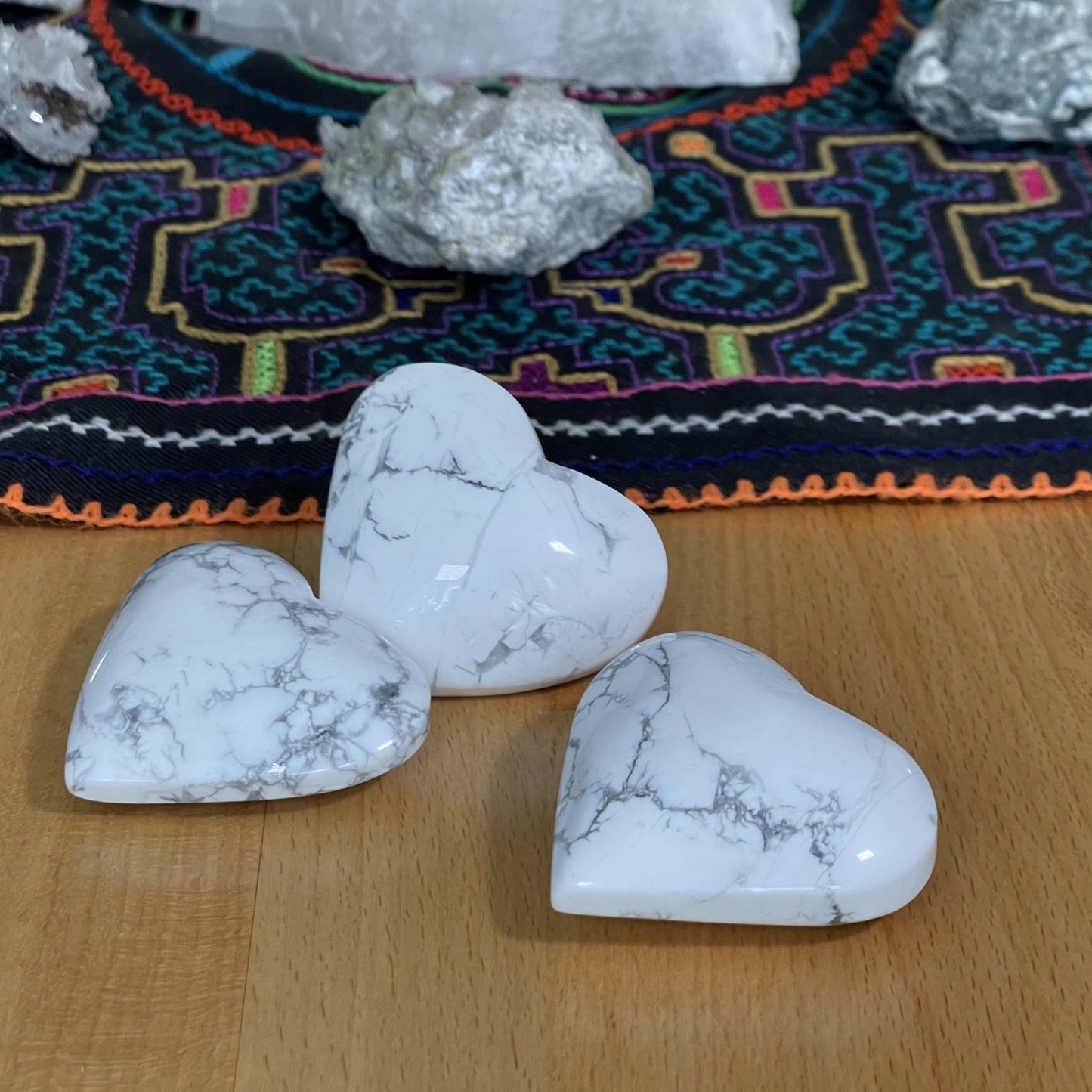 Howlite Heart - Healing Stone Beings