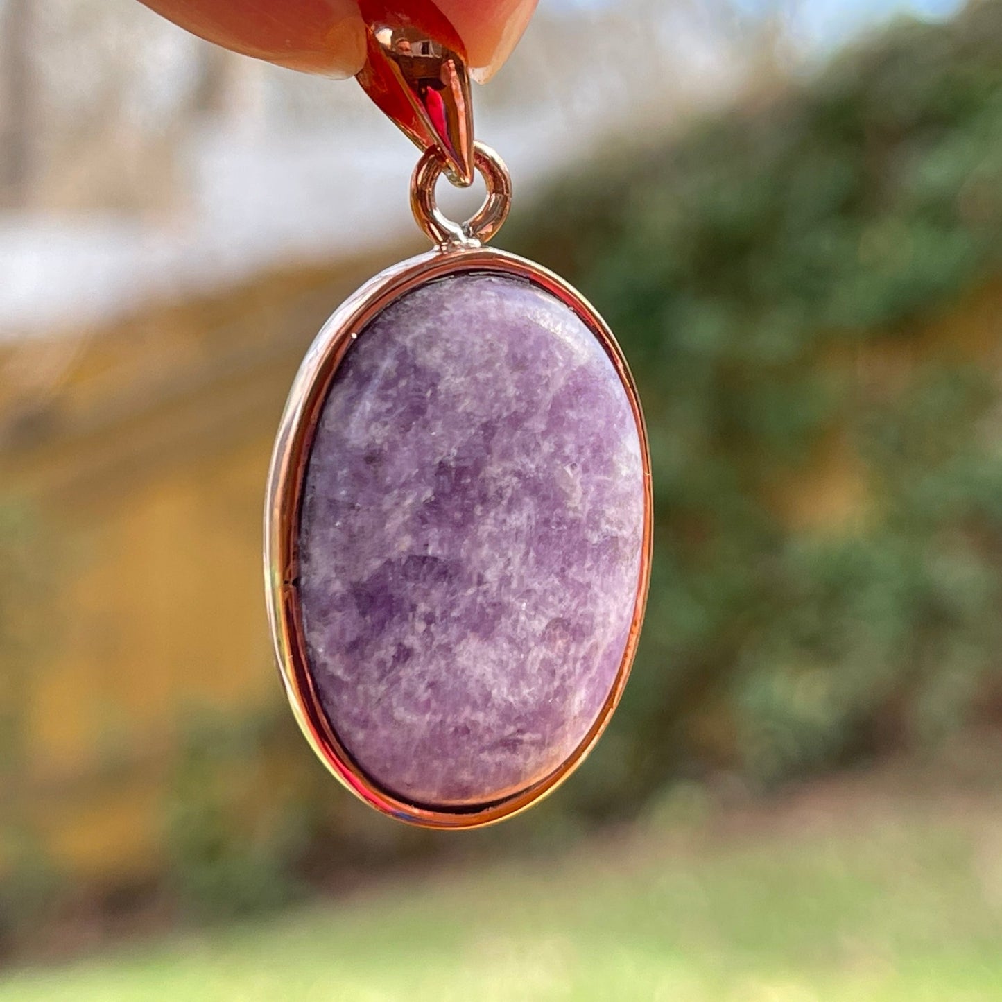 Lepidolite Pendant - Healing Stone Beings
