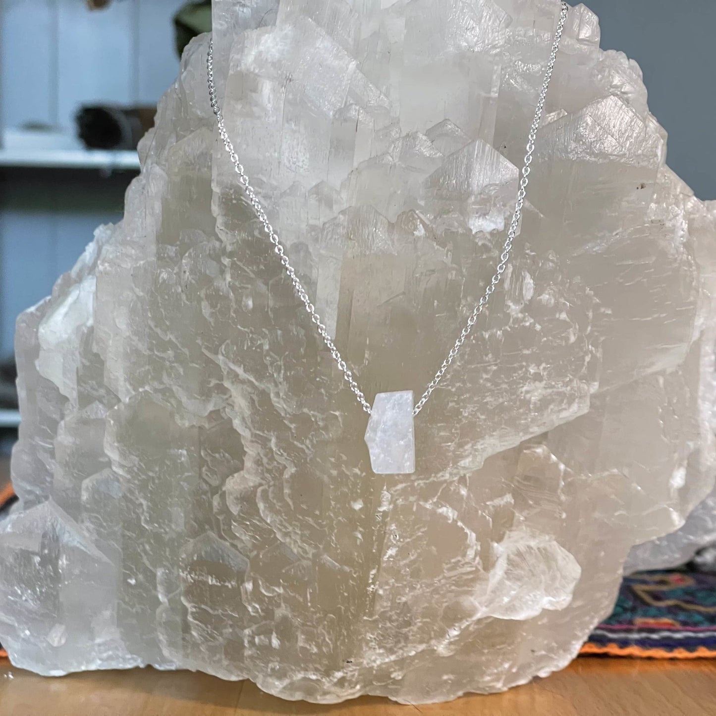 Raw Moonstone Necklace - Healing Stone Beings