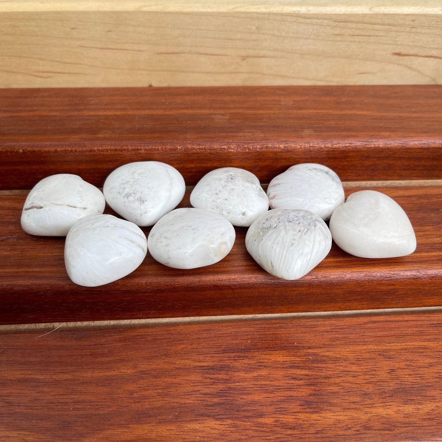 Scolecite Hearts - Healing Stone Beings