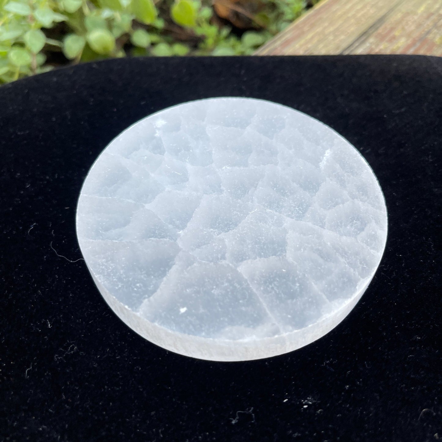 Selenite Charging Plate Small Circle - Healing Stone Beings