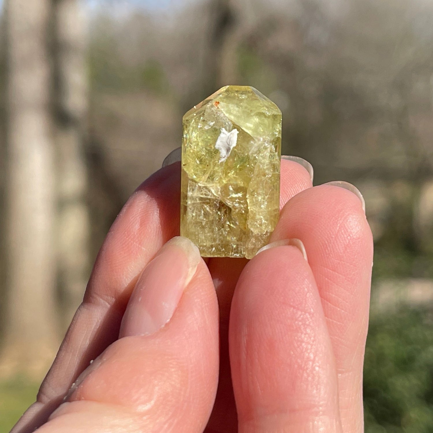 Yellow Apatite from Morocco - Healing Stone Beings