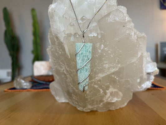 Amazonite Pendant - Healing Stone Beings