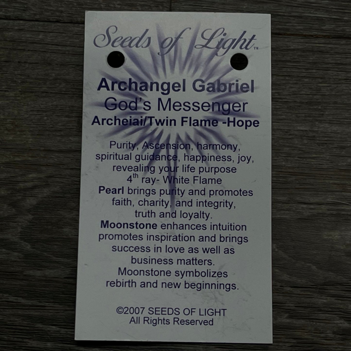 Archangel Gabriel Pendant - Healing Stone Beings