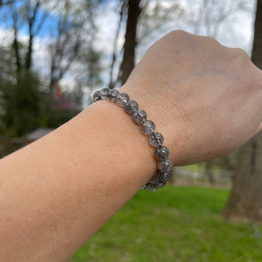 Black Rutile Bracelet - Healing Stone Beings