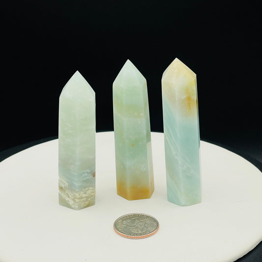 Blue Aragonite Towers (Small) - Healing Stone Beings