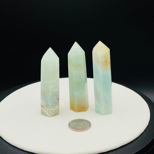 Blue Aragonite Towers (Small) - Healing Stone Beings