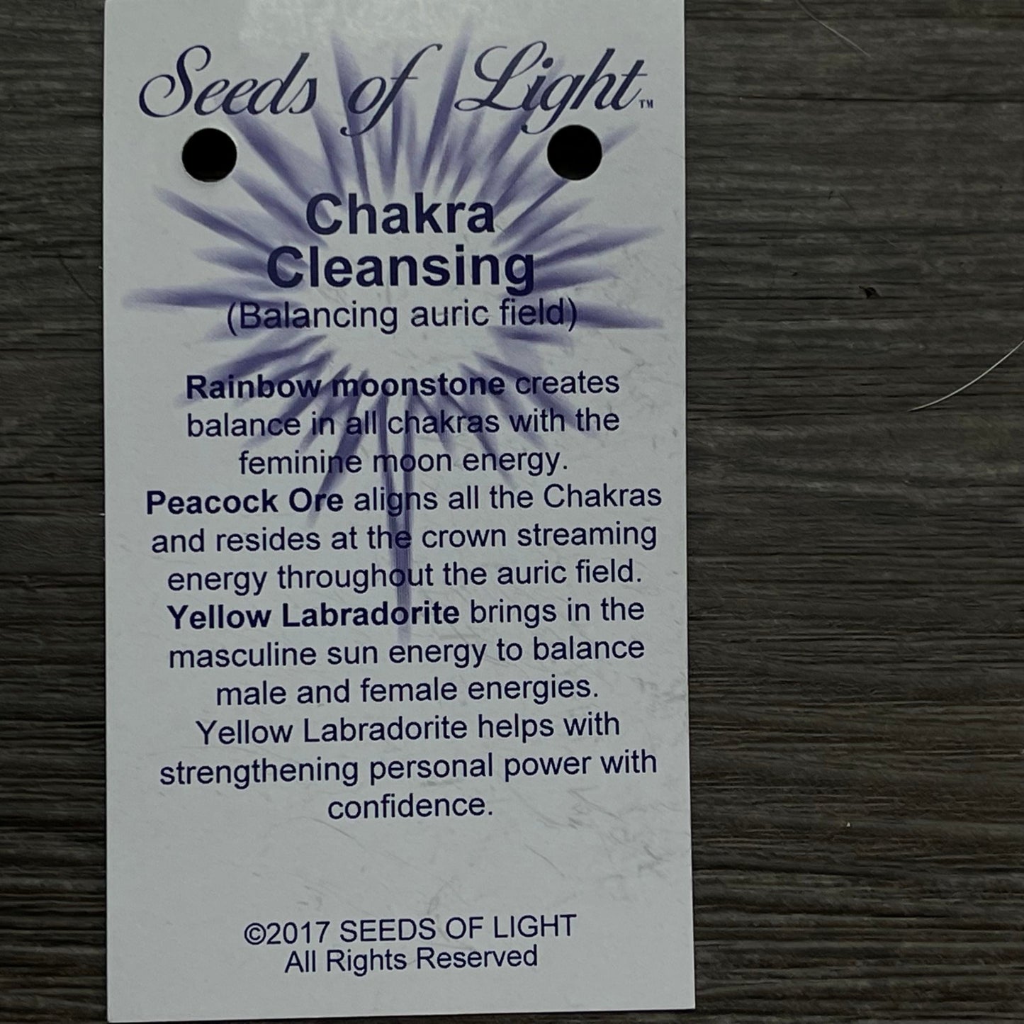Chakra Cleansing Pendant - Healing Stone Beings