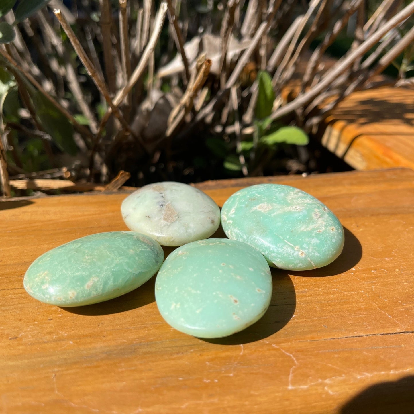 Chrysoprase Palm Stone - Healing Stone Beings