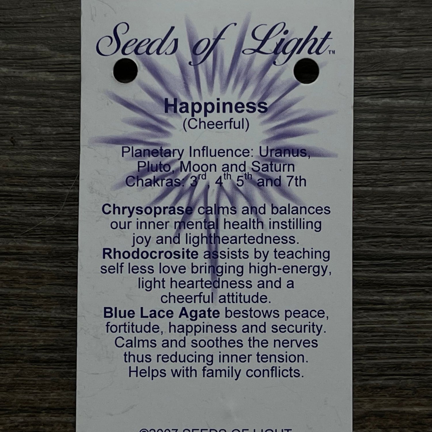 Happiness (Cheerful) Pendant - Healing Stone Beings