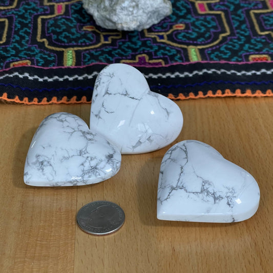 Howlite Heart - Healing Stone Beings