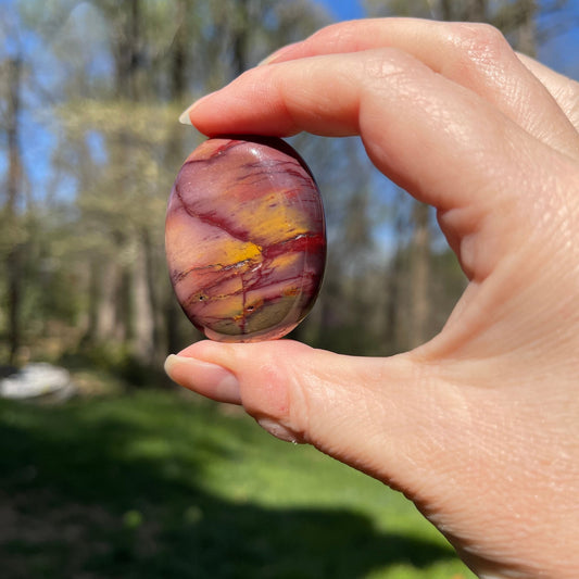 Mookaite Jasper Palm Stone - Healing Stone Beings