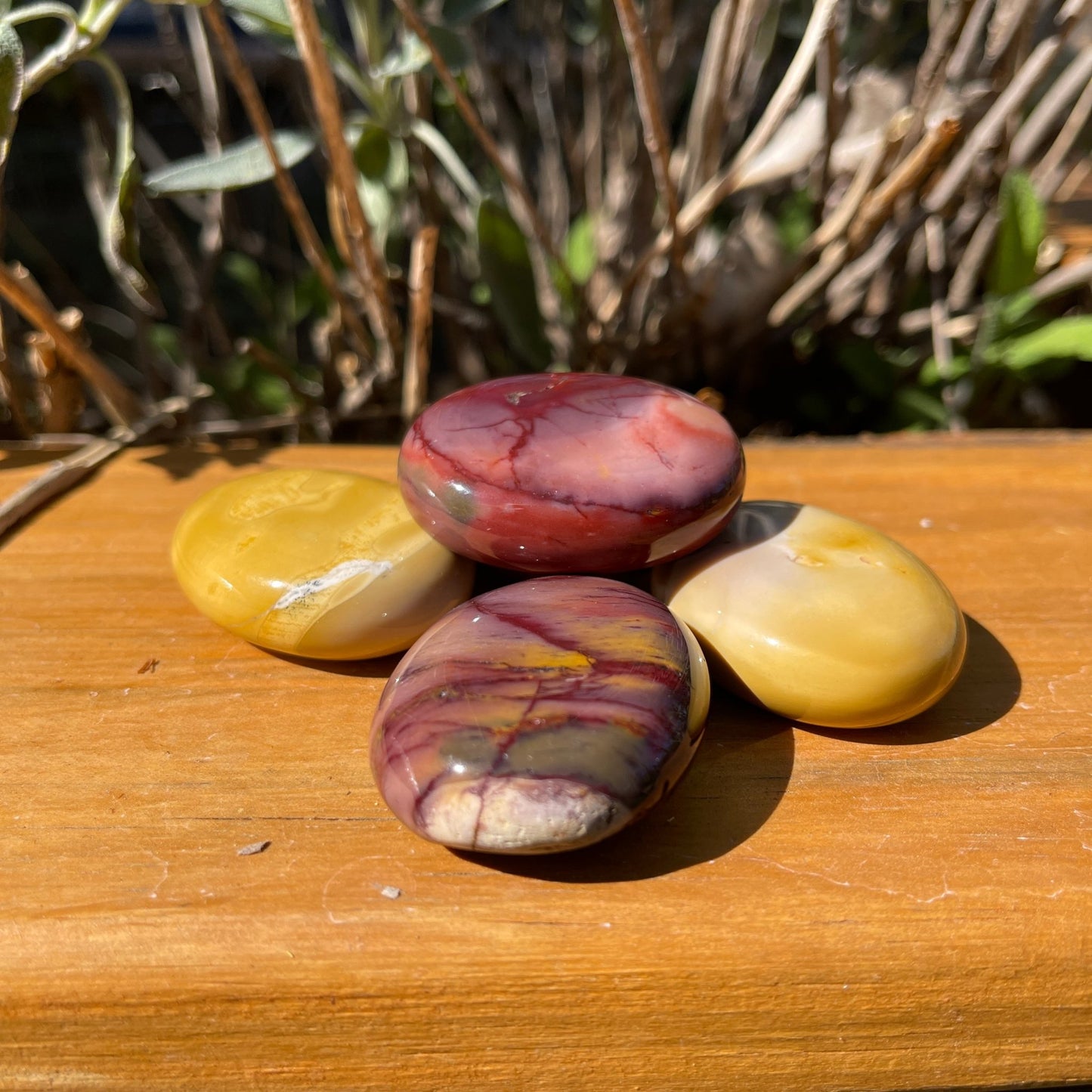 Mookaite Jasper Palm Stone - Healing Stone Beings