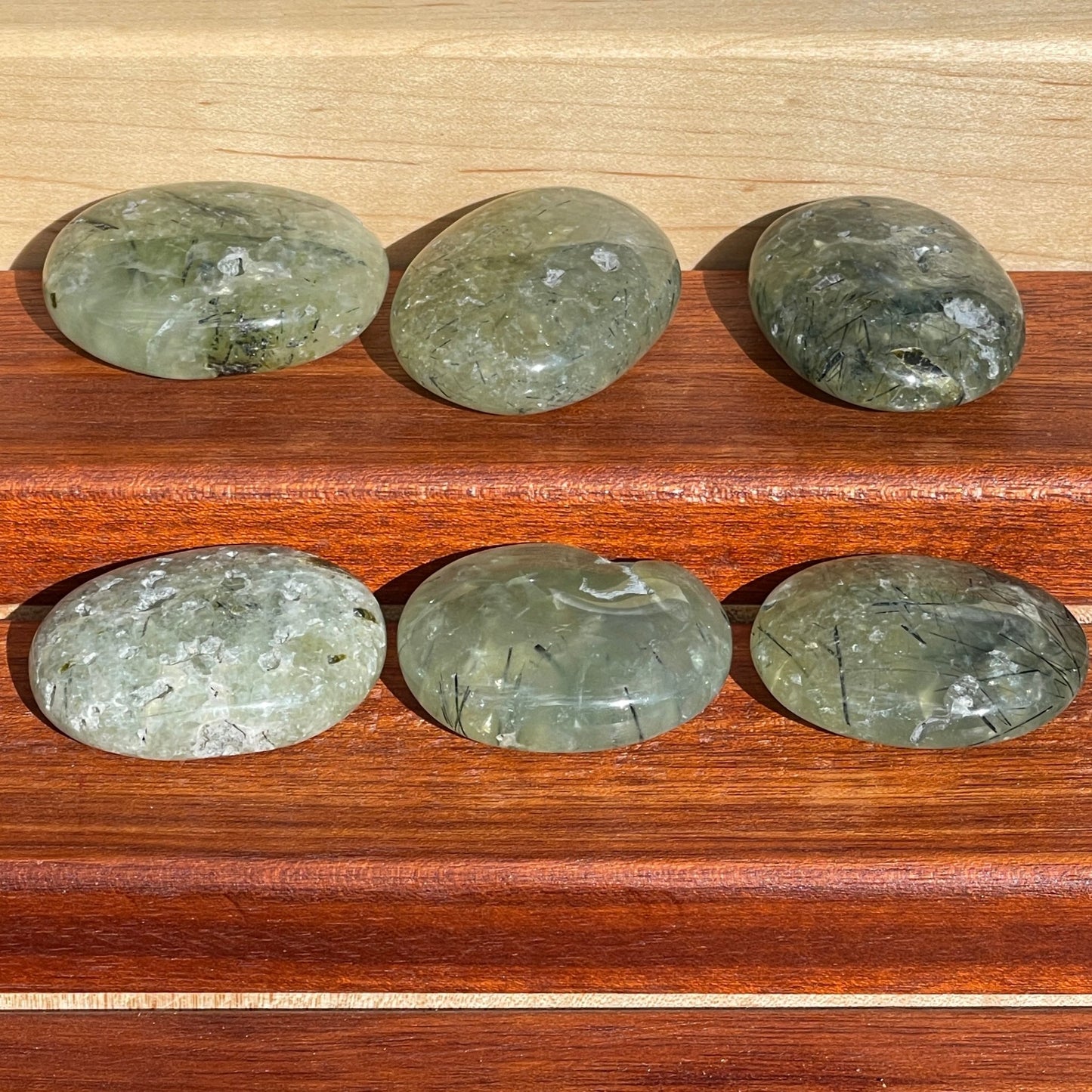 Prehnite Palm Stone - Healing Stone Beings