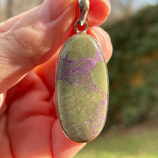 Purpurite & Variscite Pendant - Healing Stone Beings