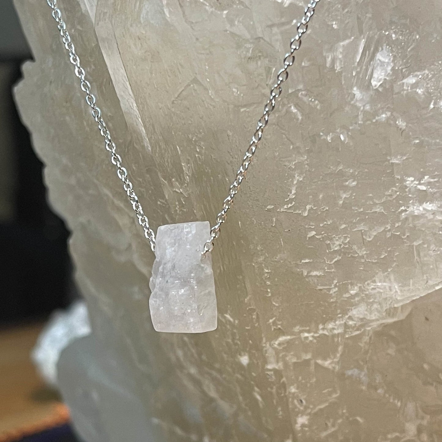 Raw Moonstone Necklace - Healing Stone Beings