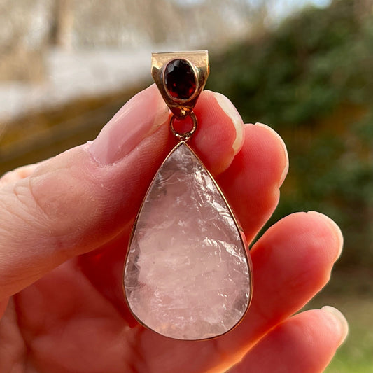 Rose Quartz Pendant - Healing Stone Beings