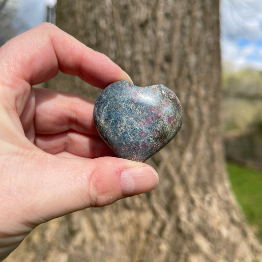 Ruby Kyanite Hearts - Healing Stone Beings