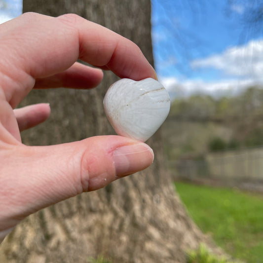 Scolecite Hearts - Healing Stone Beings
