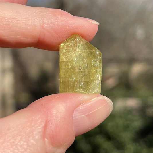 Yellow Apatite from Morocco - Healing Stone Beings